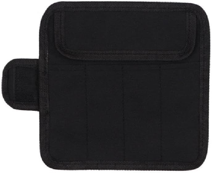Compact Tool Roll-Up Pouch with Multiple Pockets for Small Accessories - Black