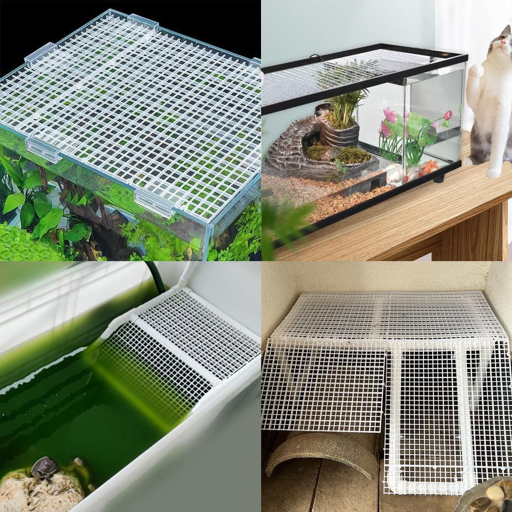 Plastic Aquarium Divider Grid, Egg Crate Filter Tray for Fish Tanks