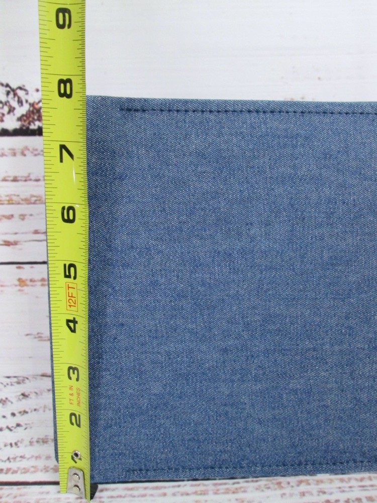 Creative Memories 7x7 Blue Denim Jean Scrapbook Strap Hinge New