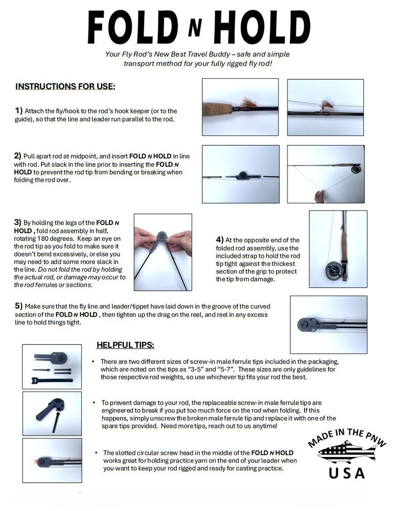 FOLD N HOLD - Safe & Simple Transport Solution for Rigged Fly Rods