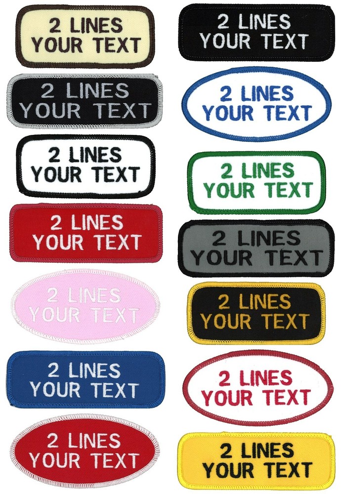 OVAL Name patch Uniform/Work shirt personalized Embroidered Tape!Multiple Styles