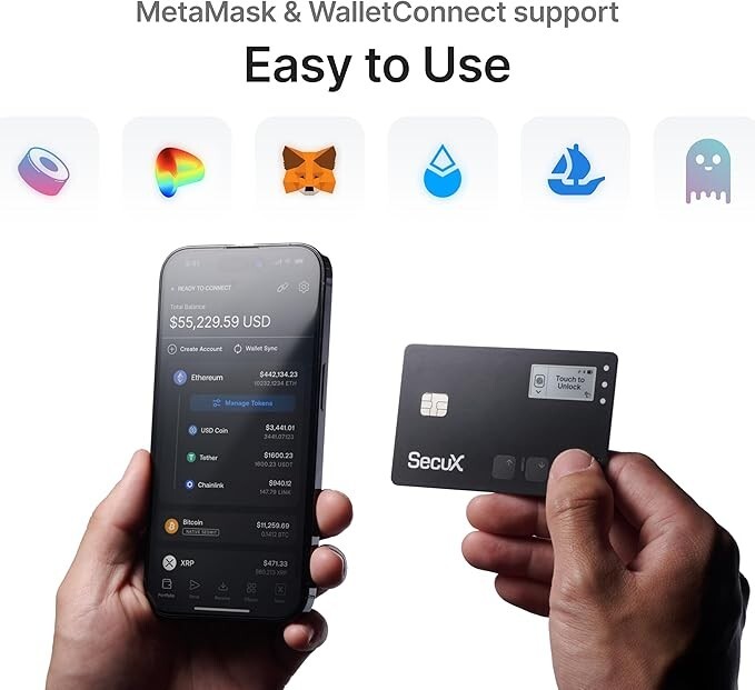 Secux Shield BIO Biometric Authentication Card Crypto Wallet Bitcoin Ethereum