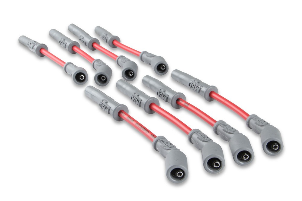 MSD 33829 Super Conductor Spark Plug Wire Set Red
