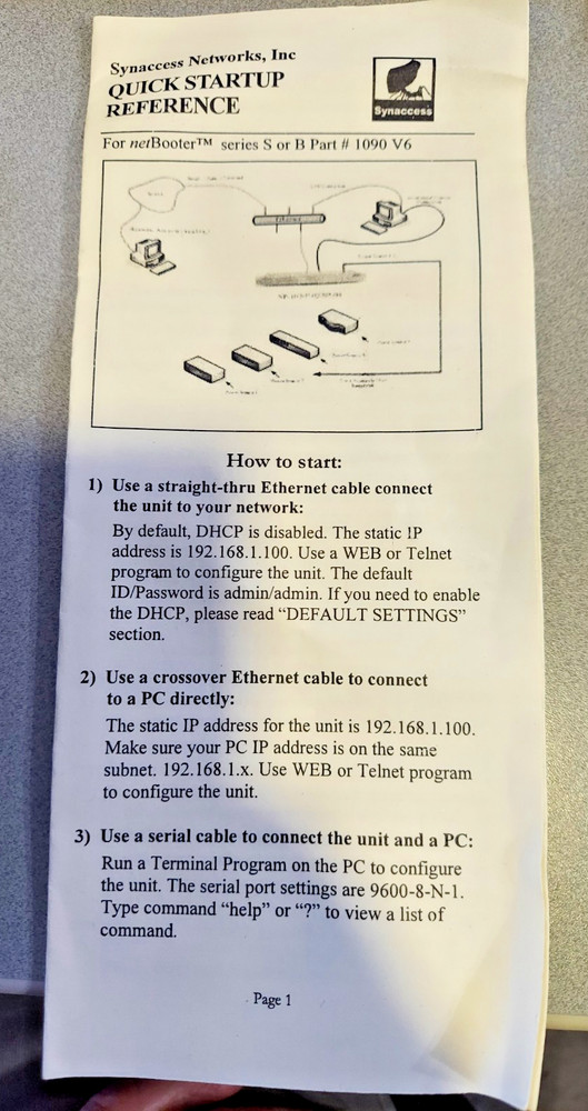 Synaccess netBooter NP-02B Remote Switched PD Control via Web, telnet USA