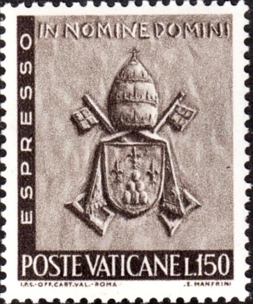 Vatican #Mi500 MNH 1966 Paul VI Art Work Rudelli Bas-Relief Definitives [E17]