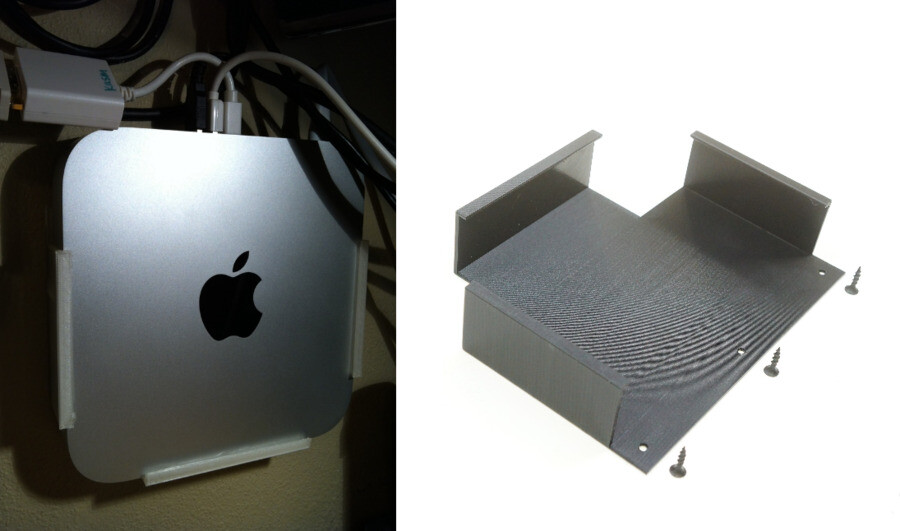 Wall Mount Holder / Under Desk Mount for Mac Mini 2nd, 3rd, 4th gen PC