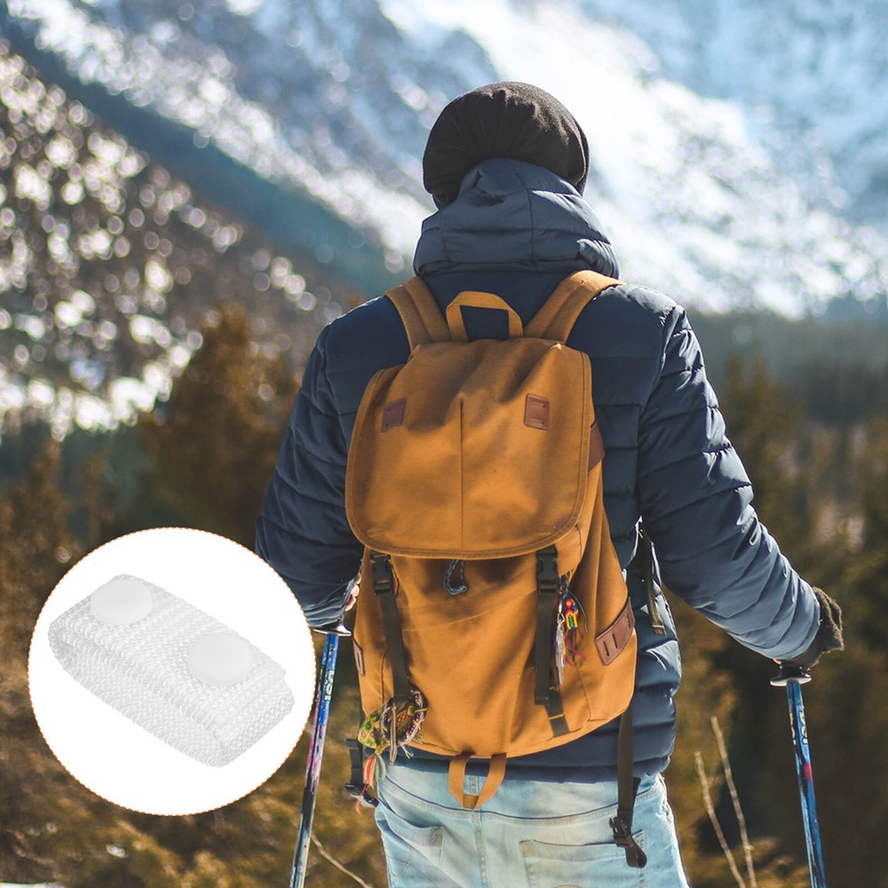 Belt Keeper, 4Pcs Nylon Webbing Loop with Double Snaps Belt, White