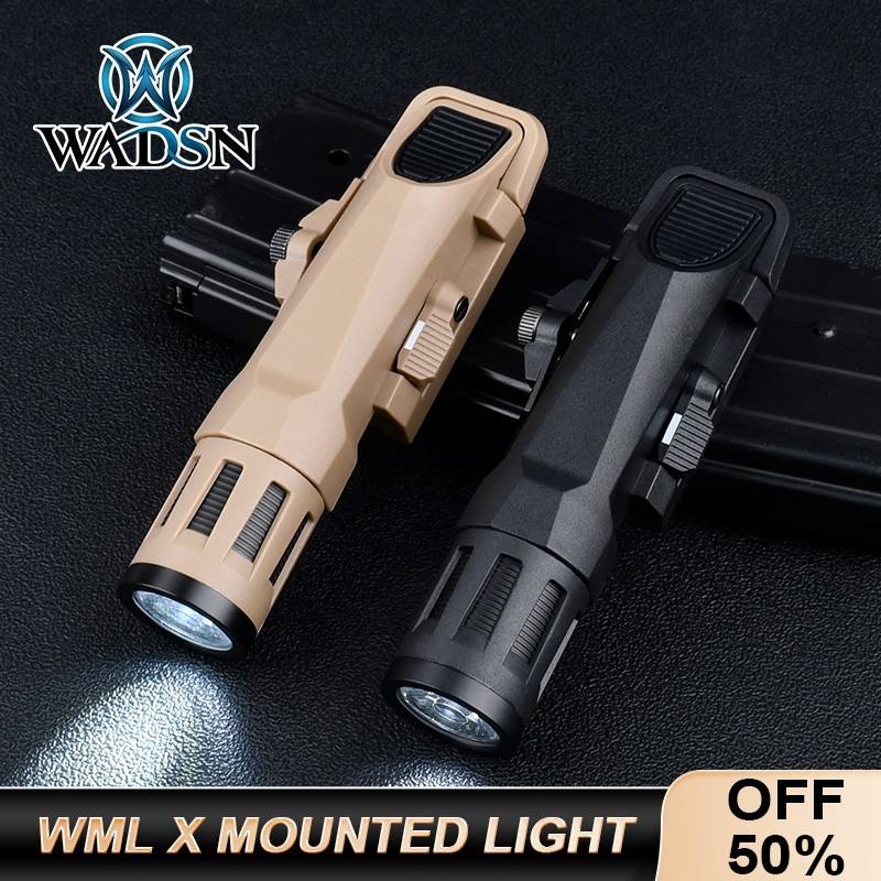 Tactical WML X Mounted Light LED Strobe White Flashlight Airsoft Lantern Torch