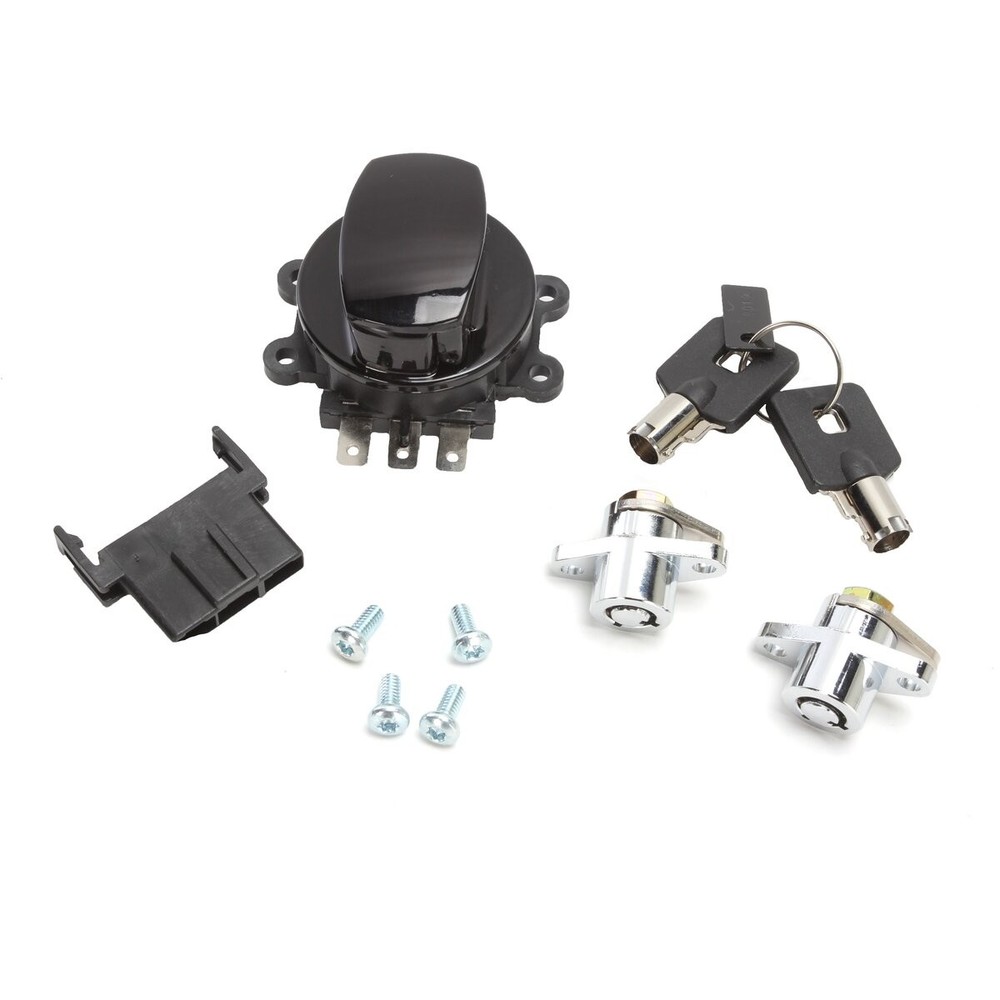 Drag Specialties Black Side Hinge Ignition Switch w/Saddlebag Lock - 2106-0408