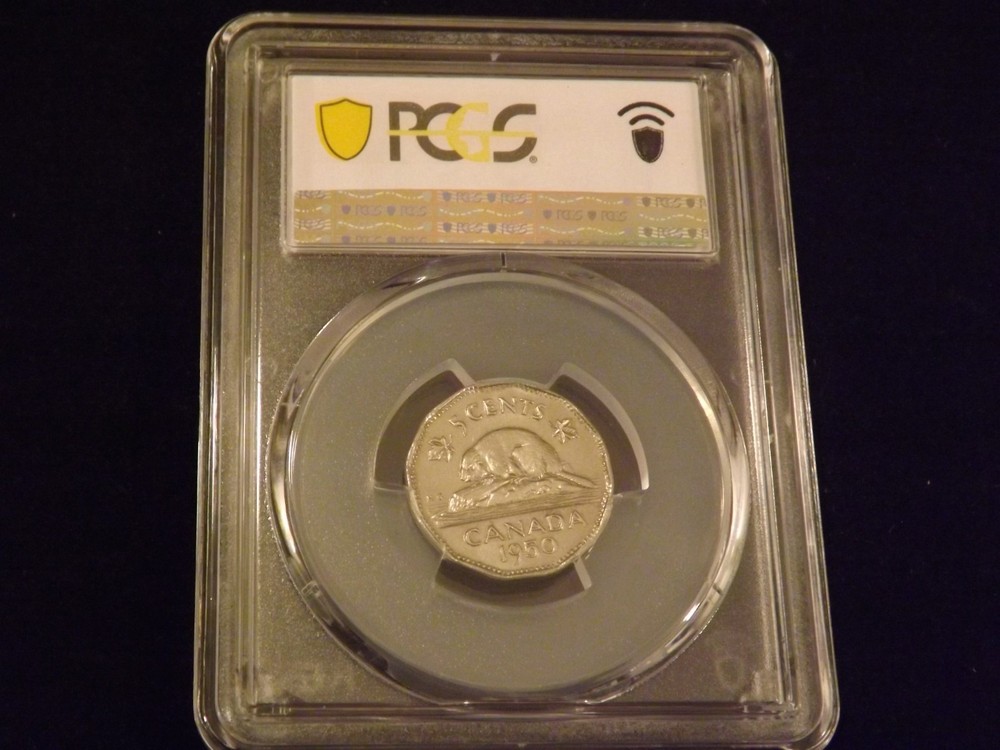 1950 5 C Canada SILVER PCGS MS 63