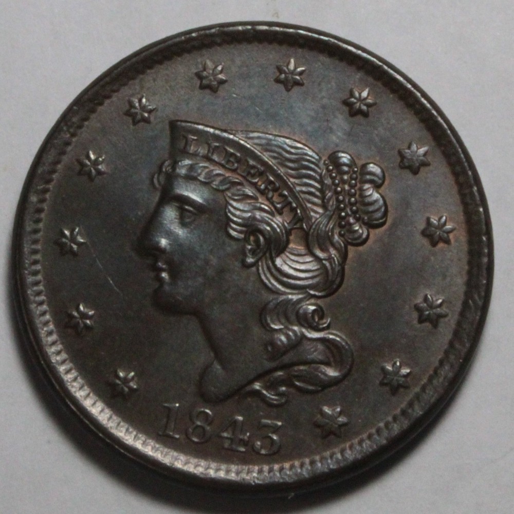 1843 Large Cent FG188
