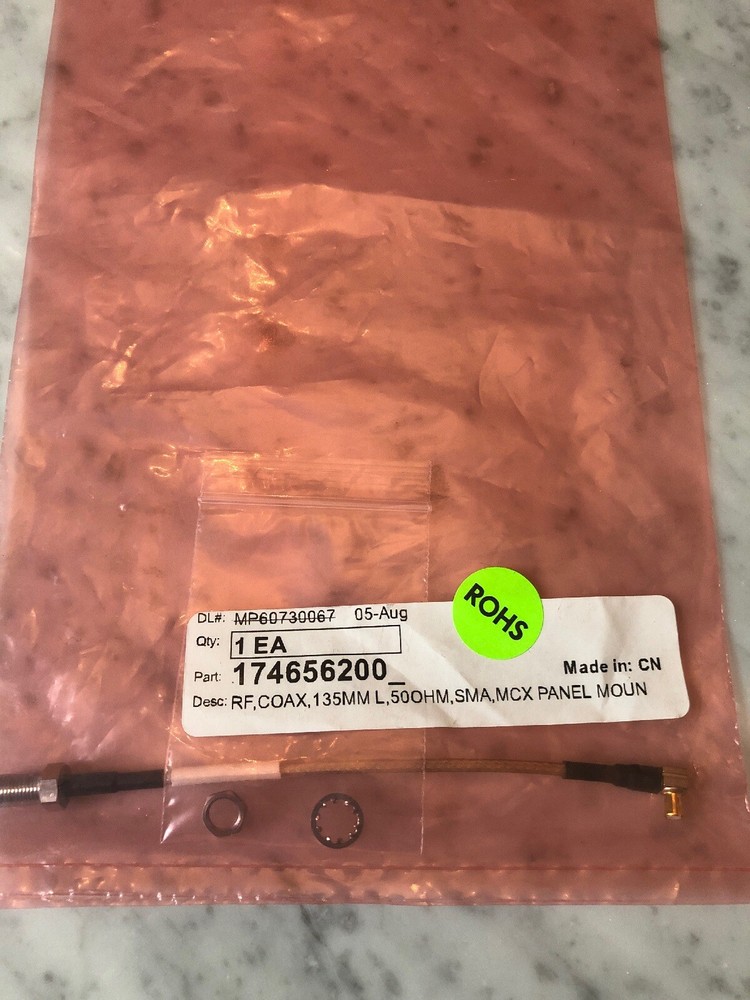 Tektronix 174-6562-00 CABLE SMA MCX Panel Mount 135MM L