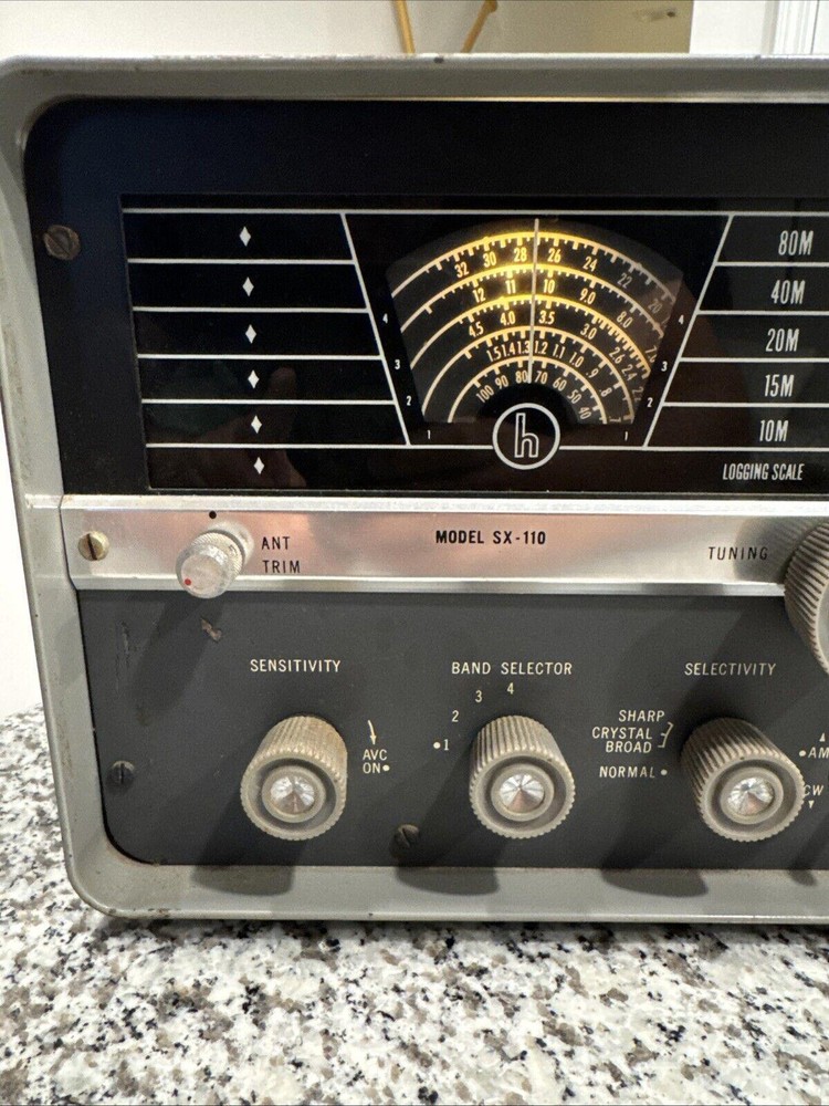 Hallicrafters SX-110 Shortwave Receiver Powers On