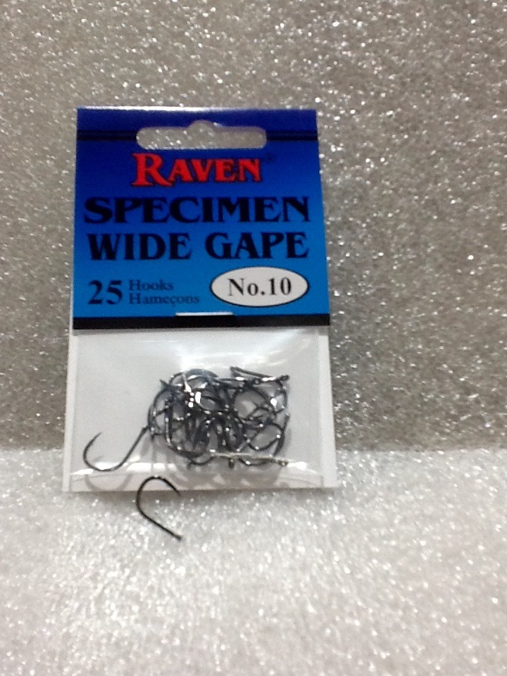 Raven Specimen Wide Gap Hooks, One 25 Pack, Size 8