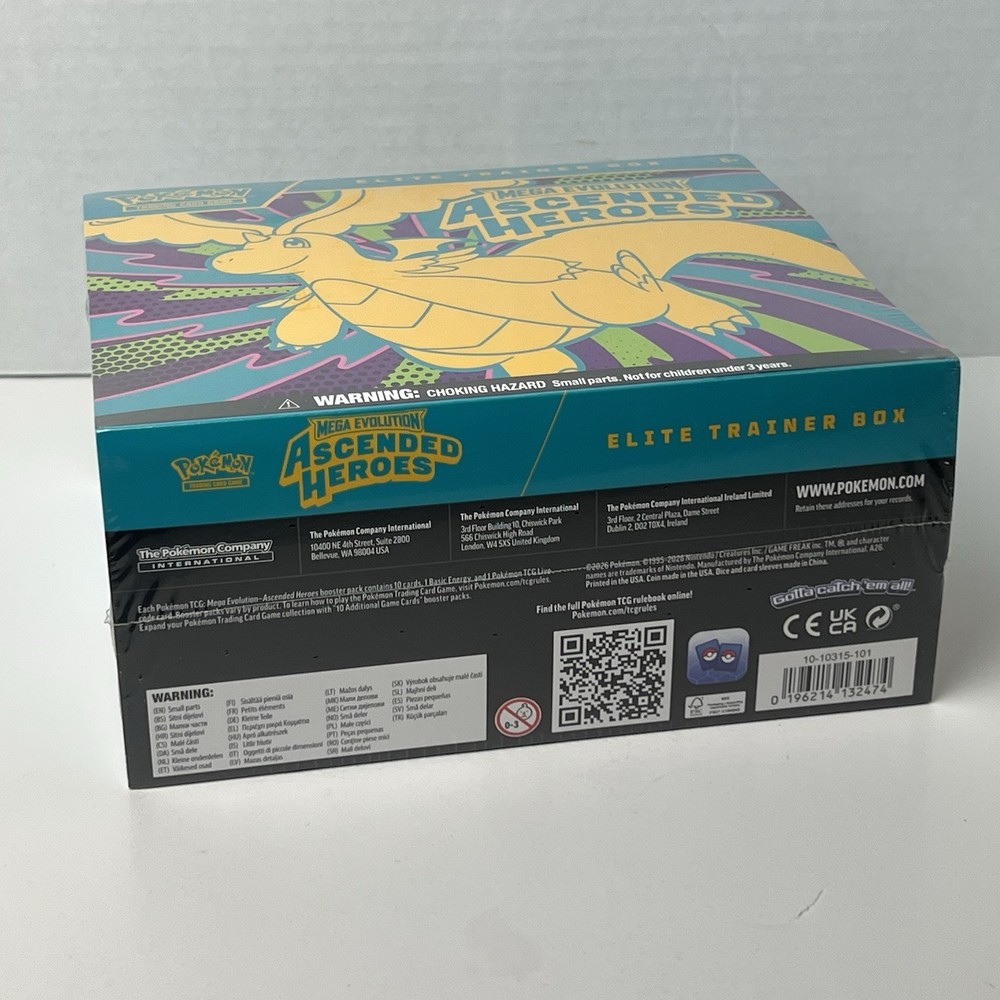 New In Package Pokemon Mega Evolution Ascended Heroes Elite Trainer Box