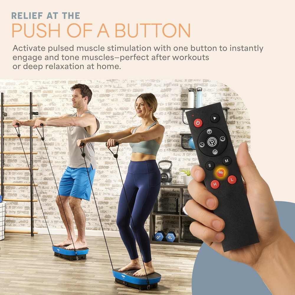 Vibration Plate with Built-in Footpad Pulse Technology – Whole Body Vibrating...