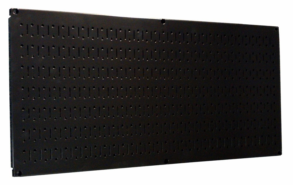 Pegboard 16in x 32in Horizontal Black Metal Pegboard Tool Board Panel
