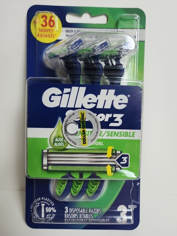 Gillette Sensor3 Men's Disposable Razor - 3 Blade - 3 ct
