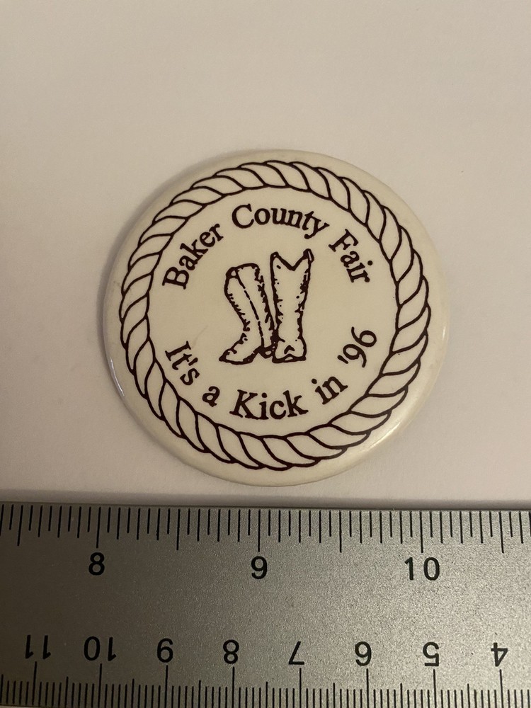 Baker County Fair Oregon 1996 Pin Back Button P175