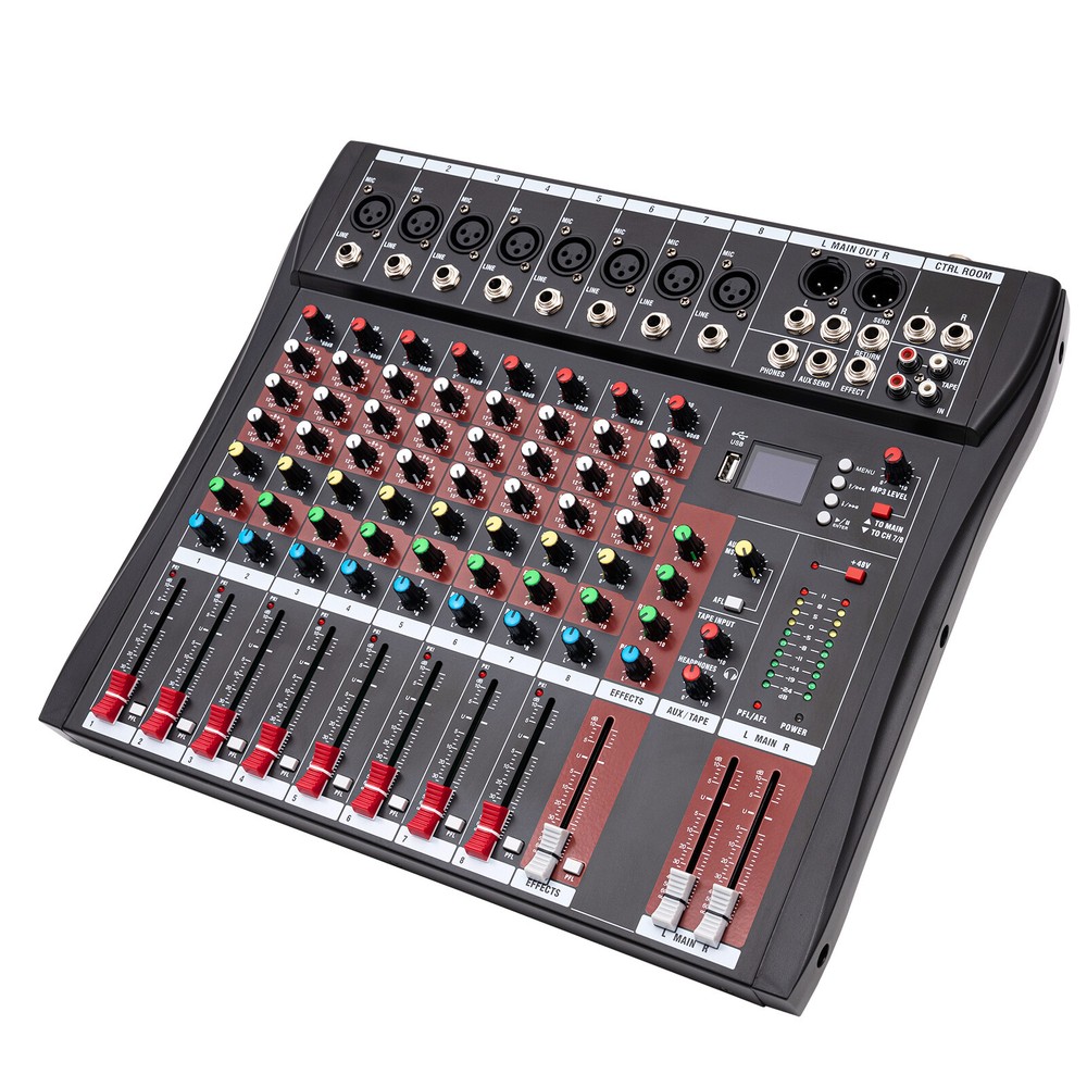 Channel Mixing Console Sound Live Studio Audio Mixer USB Bluetooth