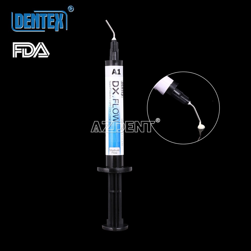 DX.FLOW Dental Flowable Light Cure Composite Resin Medium Flow DENTEX A1 A2 A3