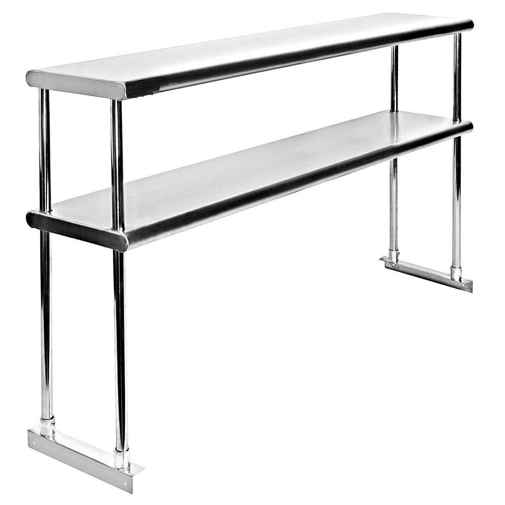 Stainless Steel Adjustable Double Overshelf for Work Table 12"x30"