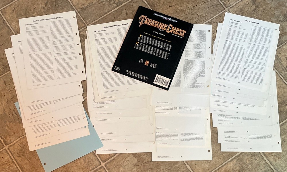 Advanced Dungeons & Dragons 2nd Ed: Treasure Chest Accessory TSR 9426 AD&D