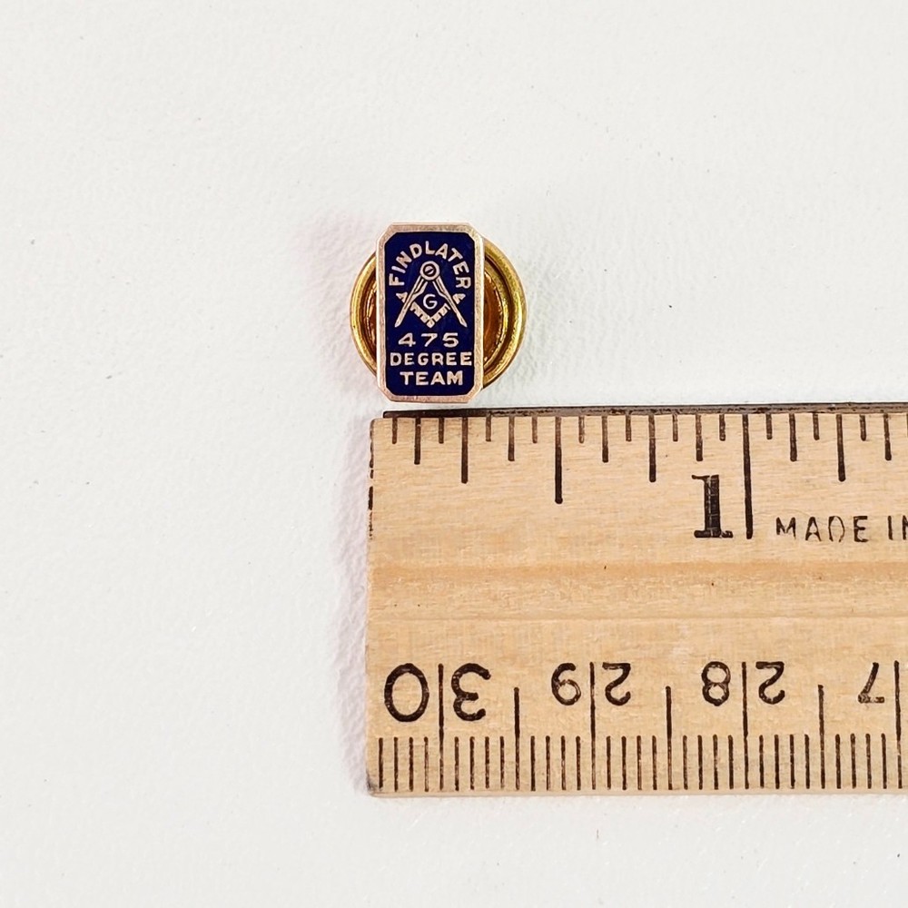 Findlater Lodge 475 Degree Team Masonic Blue Enamel Lapel Pin