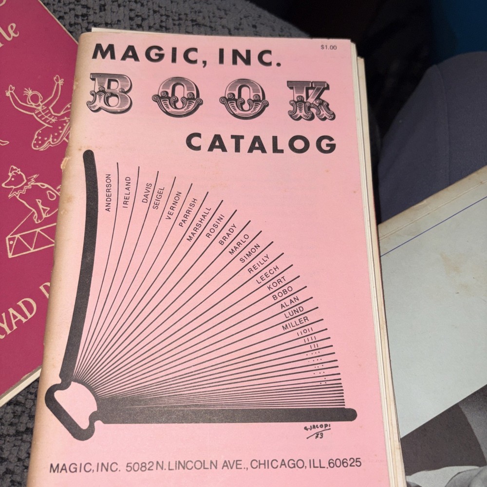 Magic Inc. Book Catalog Chicago Jay Marshall