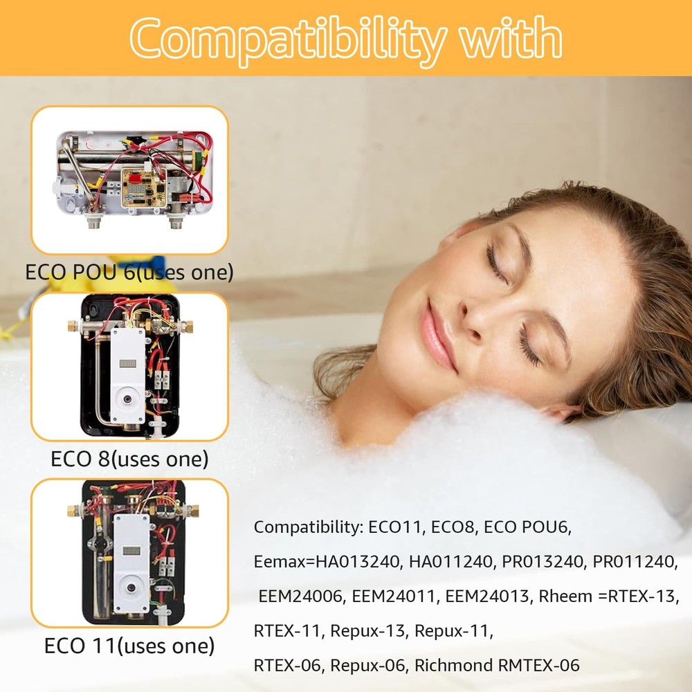 Titanium HE 55220 Tankless Water Heater Heating Element, Screw in Mixed color