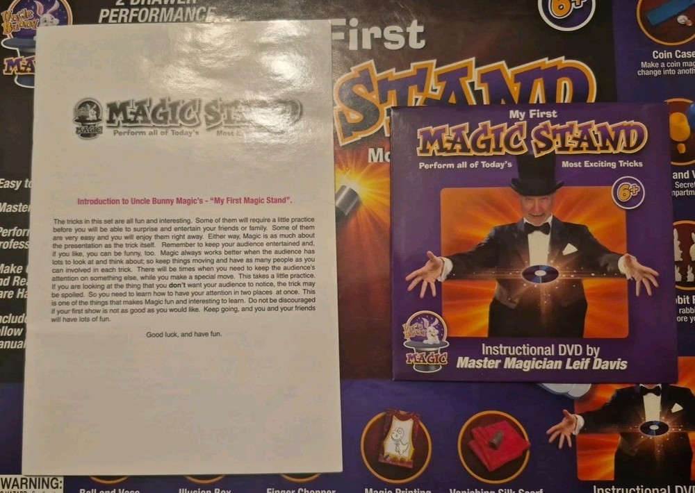 My First Magic Stand-Magic Tricks-2 Drawer Performance table- Open Box