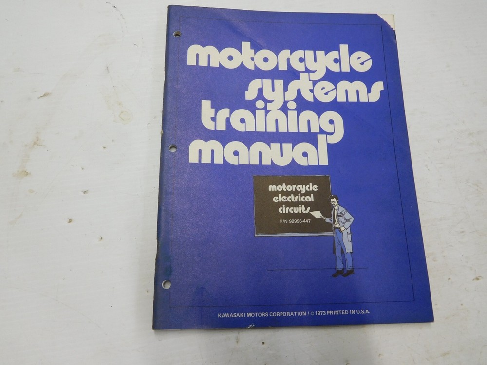 Vintage Kawasaki Motorcycle Systems Trailing Manual  Electrical