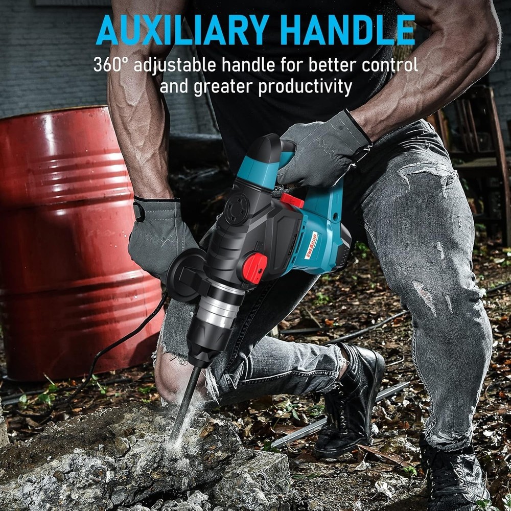 High Performance SDS-Plus Rotary Hammer - Vibration Control and Safety Features