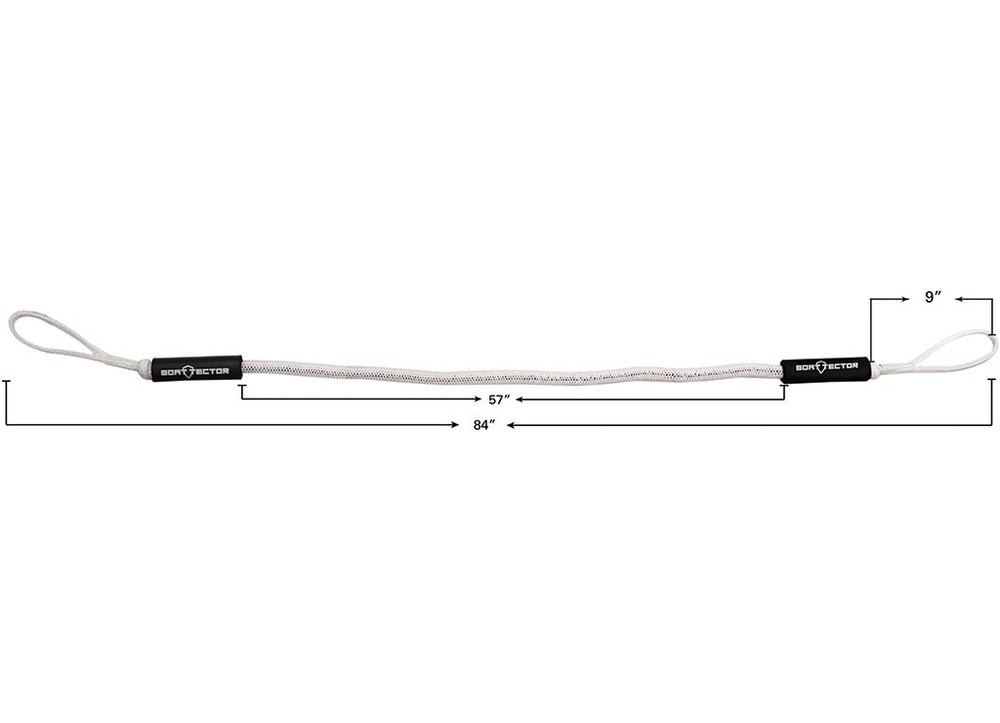Extreme Max 3006.3039 BoatTector Bungee Dock Line Value 2-Pack - 7', White