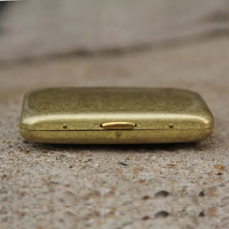 High Grade Collectable Vintage Solid brass / copper cigarette case holder