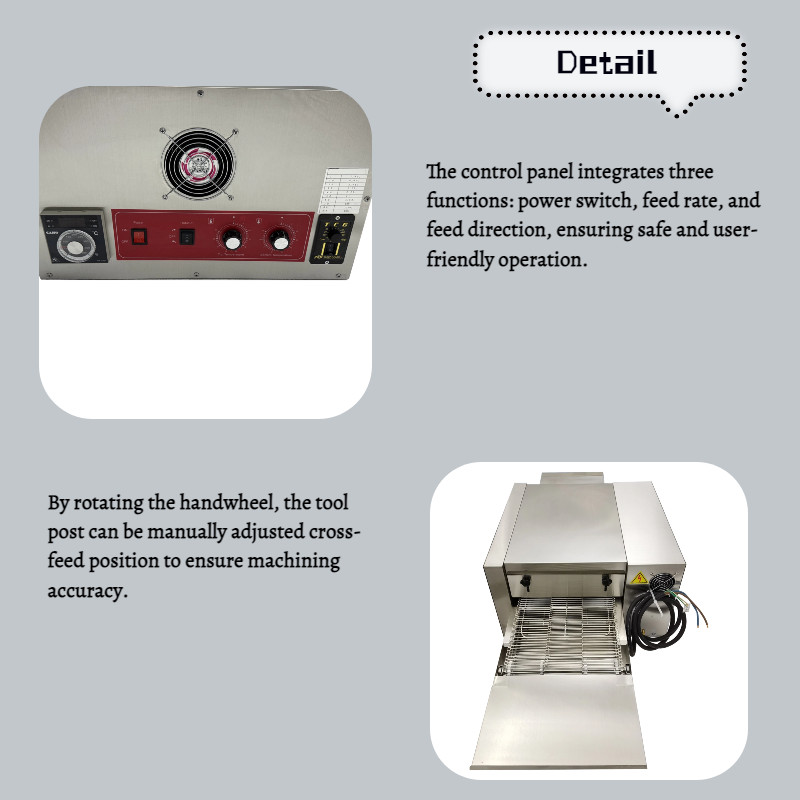 Countertop Conveyor Pizza Baking Oven 12" Belt Chain Type Baking Machine 220V