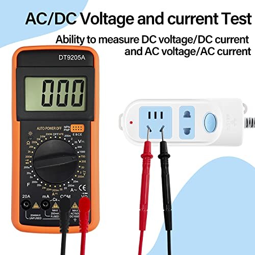 Digital Multimeter AC DC Voltmeter Ohm Volt Amp Tester Resistance Capacitance