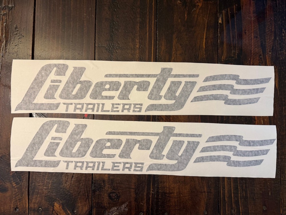 Liberty Trailers Decals (Set 2) White or Black Replacement Trailer Stickers