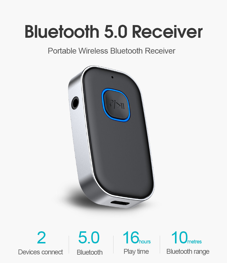 Wireless 3.5mm Car Bluetooth Receiver Receptor Audio Speaker Adapter AUX