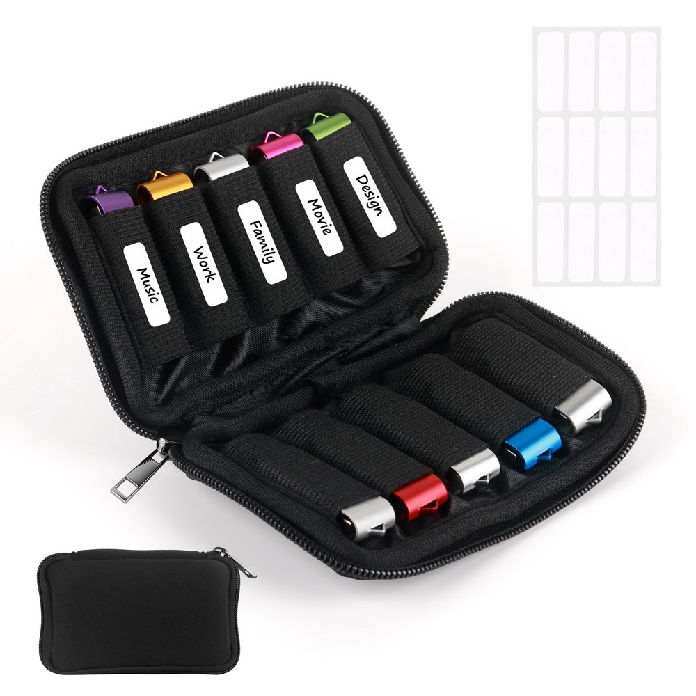 10 Slots Flash Drive Case USB Storage Case Portable Thumb Drive USB Holder
