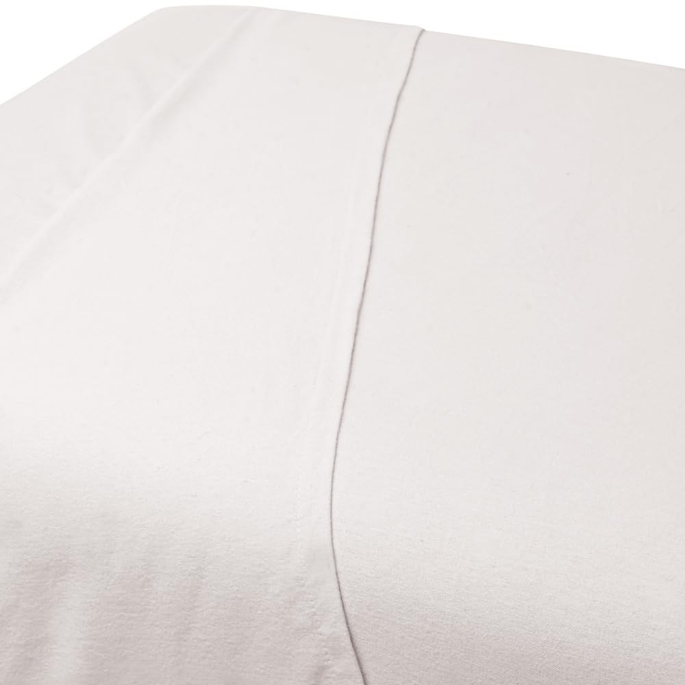ForPro Premium Flannel Flat Sheet White