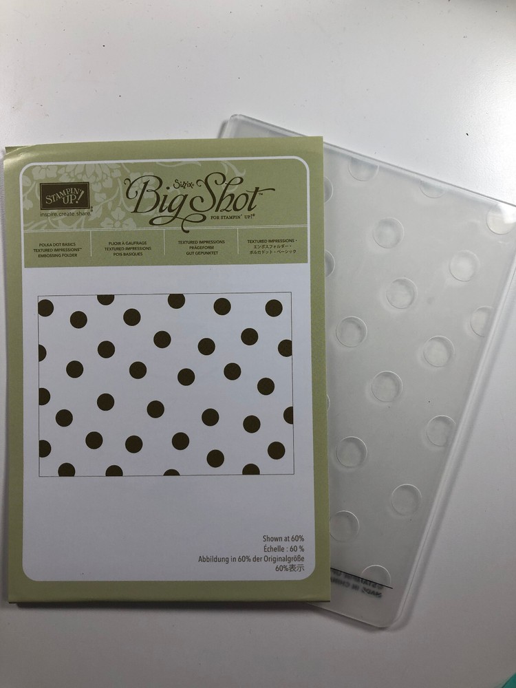 Stampin' Up! POLKA DOT BASICS Embossing Folder - Brand New