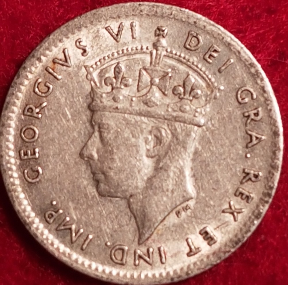 1843c Newfoundland Silver 5 Cents ID #86-19