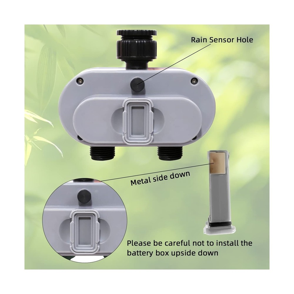 Sprinkler Timer for Garden Hose, Programmable Hose Timer with Rain ... Fast Ship