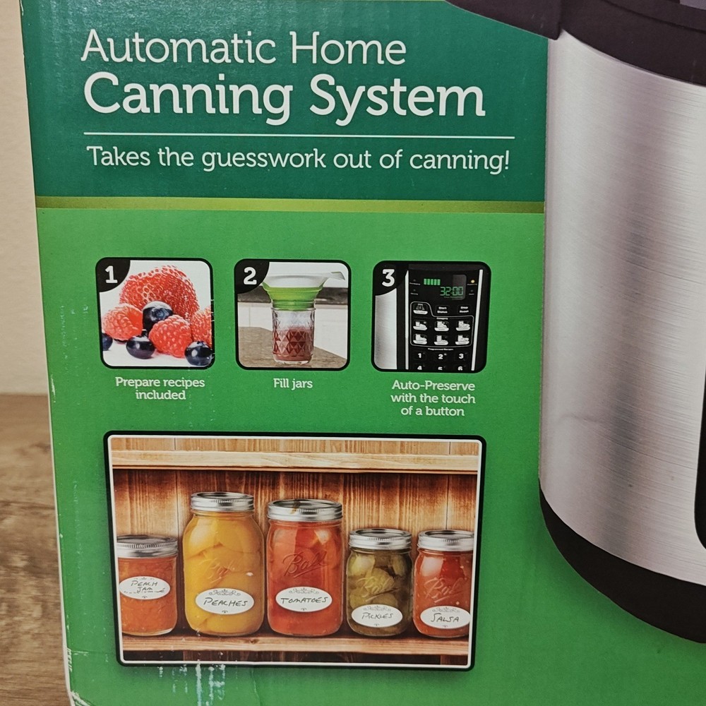 Ball FreshTech Automatic Home Canning System Silver Black SmartPRESERVE Electric