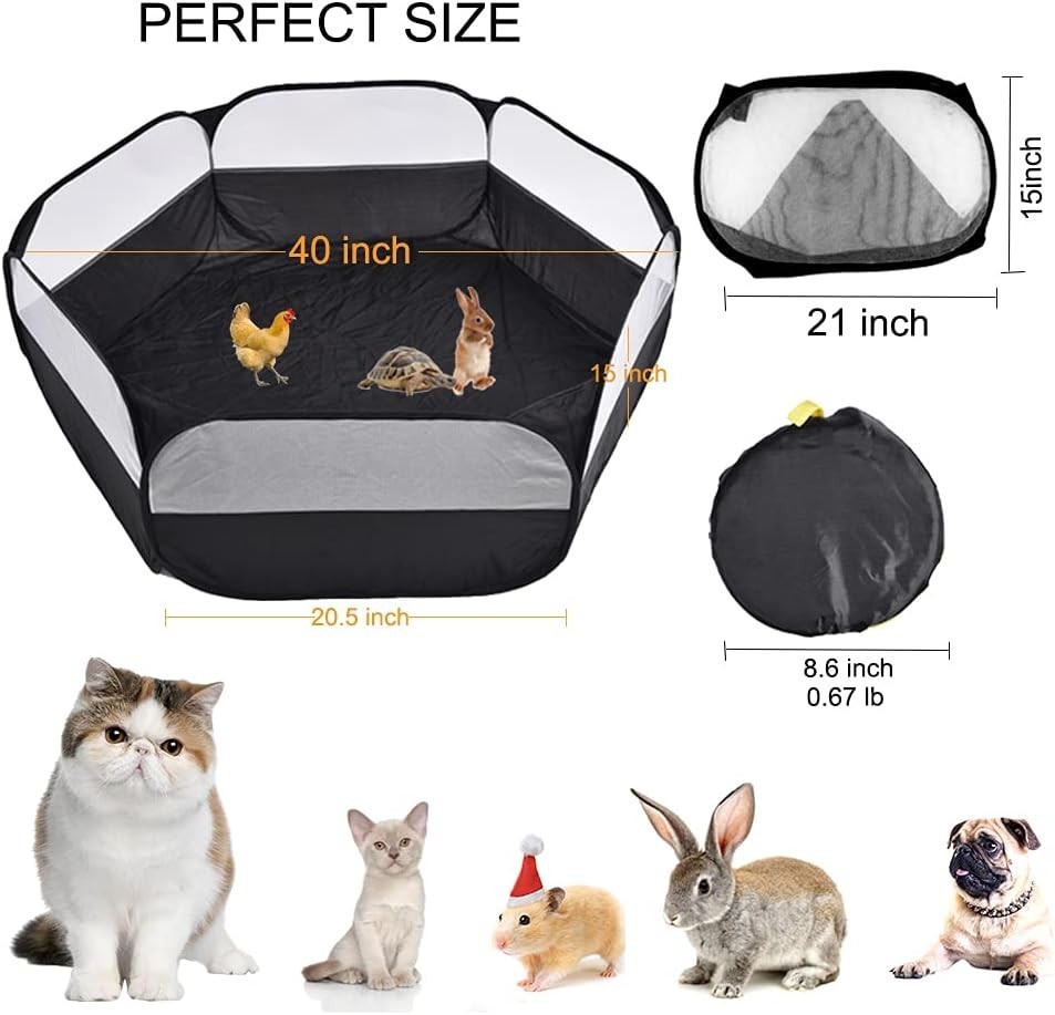 Lightweight Waterproof Pet Playpen - Fun & Secure Space for Small Animals