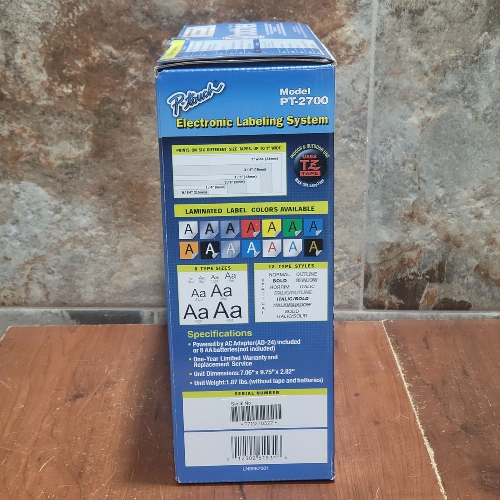 Brother PT 2700 Desktop Labeling System