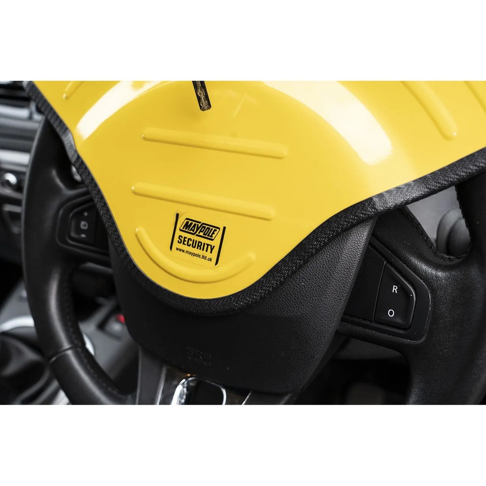 Premium Steering Wheel Lock For Mini High Security Anti Theft Yellow