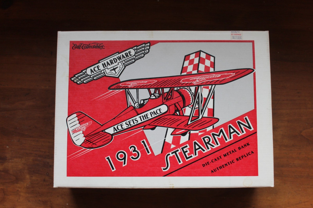 Ace Hardware 1931 Stearman Airplane | Authentic Die-Cast replica | *New*