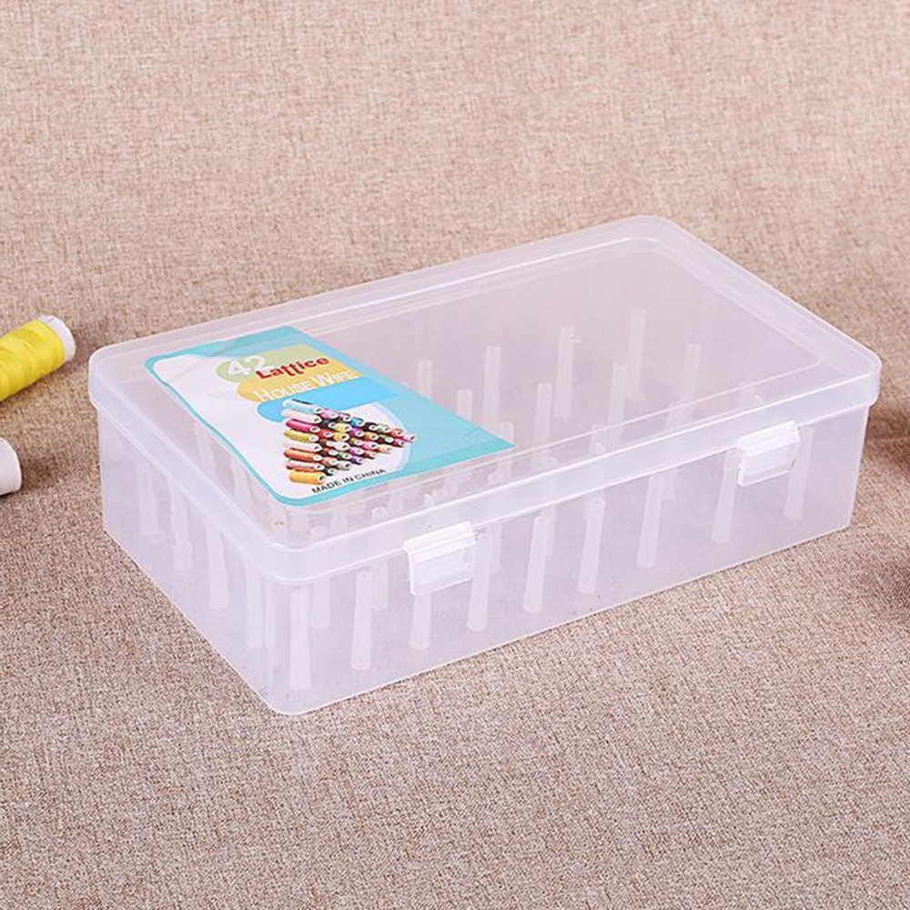 Sewing THRead Storage Box Container Case Holder 42pcs Pillar